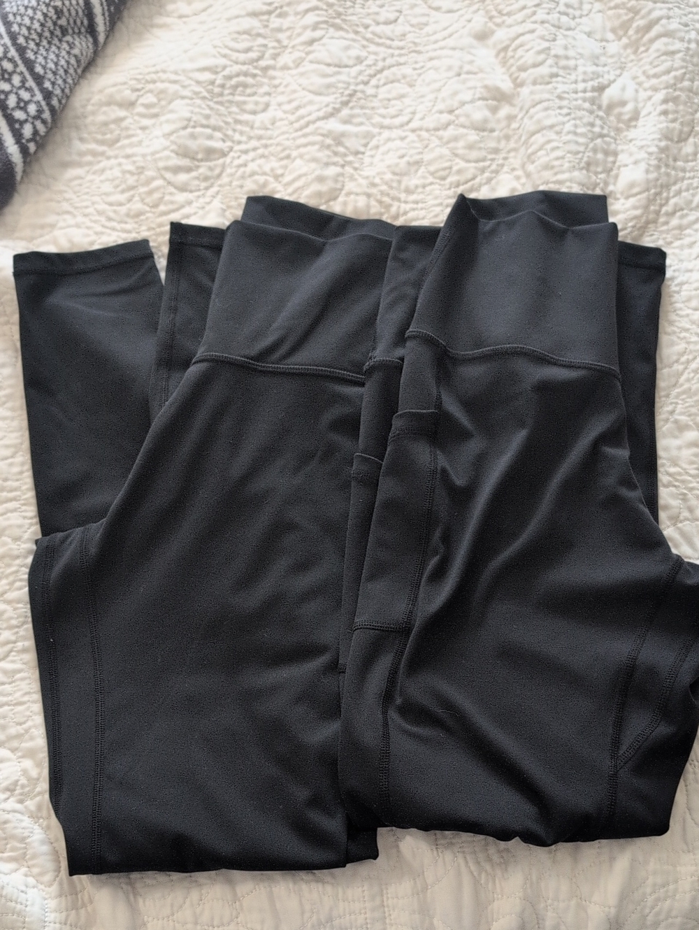 Lot Of 2 Pair Of Black Leggings